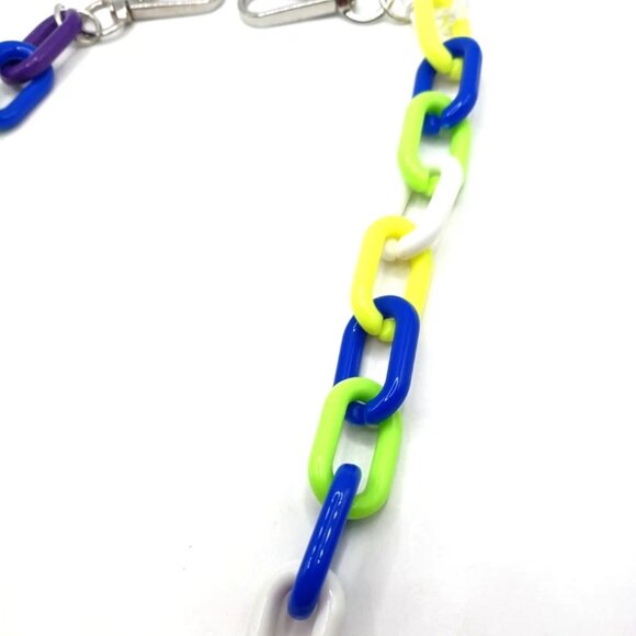 Multi Colored Acrylic Wallet Or Pants Single Layer 22 Inches Long - Picture 6 of 7